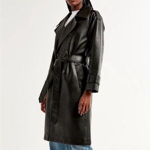 Abercrombie - Vegan Leather Trench Coat
